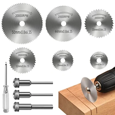 Afbeelding van Hogesnelheidsstaalbladen voor roterend gereedschap, schijfboor, miniatuur cirkelzaagbladen het zagen van hout, kunststof en metaal (één schroevendraaier)