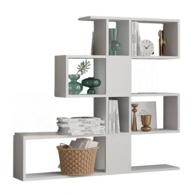 Afbeelding van Elegance Boekenplank 100% Melamine Gecoat Wit Wandbevestiging