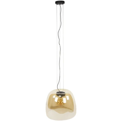 Afbeelding van Giga Meubel Hanglamp Amber Glas 48x48x150cm Drift