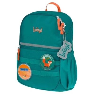 Afbeelding van Baagl Kleuterrugzak voor jongens en meisjes, kleine kinderrugzak met borstband 2 verwisselbare patches, personaliseerbaar naam of afbeelding, rugzak kleuterschool en, Vos