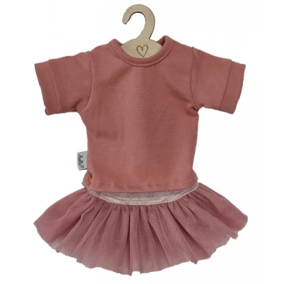 Afbeelding van Hollie poppenkleding tule rok en shirt candy old rose 34 cm