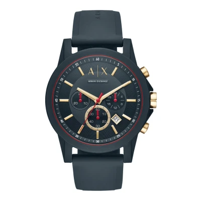 Afbeelding van Armani Exchange Chronograaf, Heren, Maat: One Size, Blau