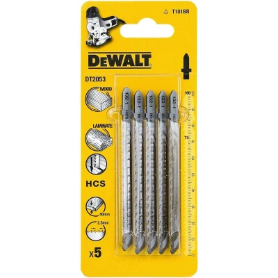 Afbeelding van DeWalt, Zaagbladen, Set van 5 HCS Houten Decoupeerzaagbladen DT2053 100 73mm T101BR