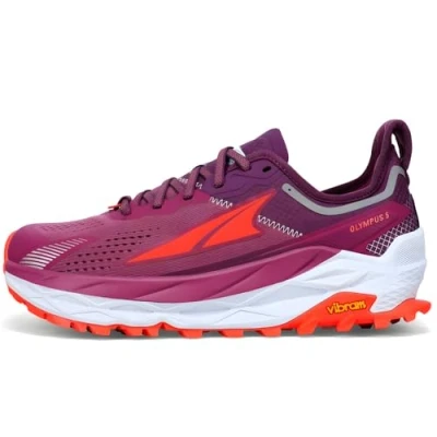 Afbeelding van Altra Olympus 5 Trail hardloopschoenen, Dames, Maat: 38, Purple/orange Textiel/ synthetisch