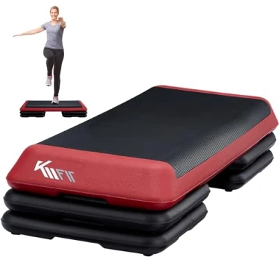Afbeelding van KM Fit Aerobic Step Anti Slip Laag Stepper Fitness Stepbank Thuis en Sportschool 108 x 41 10/15/20 cm