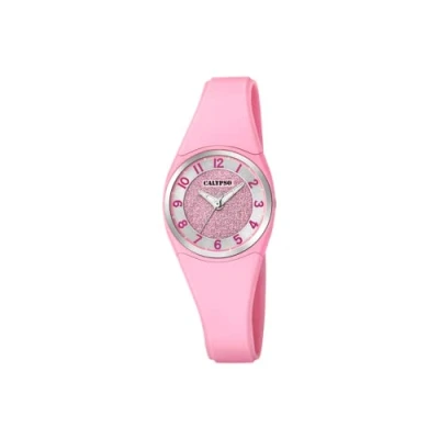 Afbeelding van Calypso Watches K5752/2 dameshorloge, analoog, kwarts, kunststof armband, polshorloge, Roze, armband