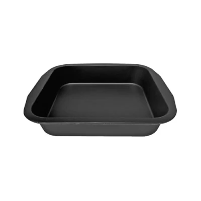Afbeelding van Zenker 7407 Brownie vorm, vierkante taartvorm, staal, zwart, 27 x 26 5 cm