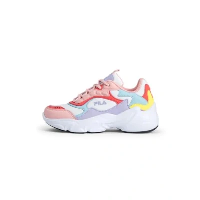 Afbeelding van Fila Collene KIDS Unisex Sneakers laag voor kinderen, Maat: 31, White/powder pink Imitatieleer/ textiel