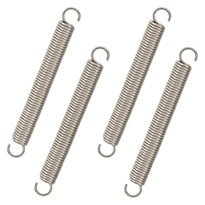 Afbeelding van GUNGY Trekveren 100 mm trekveer dubbele haak roestvrij staal draaddiameter 1,6 buitendiameter 10 schot 8 kg 4 stuks