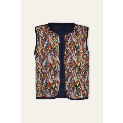 Afbeelding van Kinder Ginny Print Gilet Blauw Amibitous AO Maat 3 B.Nosy