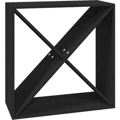Afbeelding van vidaXL Wijnkast 62x25x62 cm massief grenenhout zwart
