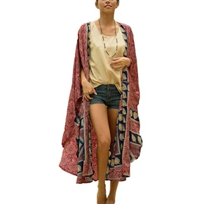 Afbeelding van YouKD Zomerjurk voor dames, kaftan, bohemian strandjurk, oversized