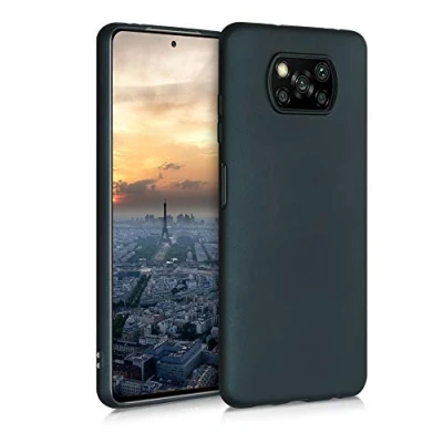 Afbeelding van kwmobile telefoonhoesje geschikt voor Xiaomi Poco X3 NFC / Pro Hoesje smartphone Back cover in metallic petrol