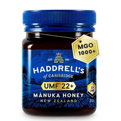 Afbeelding van Haddrell&#039;s of Cambridge Manuka honing UMF 22+ MGO 1000+ Nieuw Zeeland hoogwaardige natuurlijke 250 gram