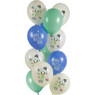 Afbeelding van Ballonnen Set Birthday Bugs 33cm 12 stuks