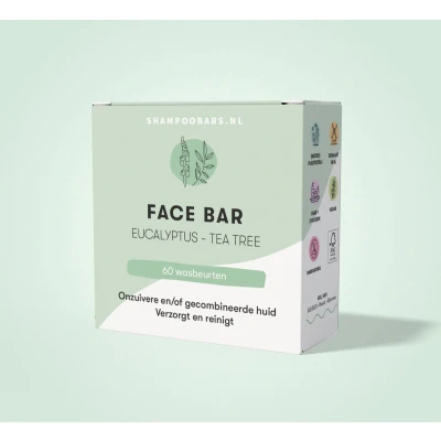 Afbeelding van ShampooBars Face Bar Eucalyptus &amp; Tea Tree