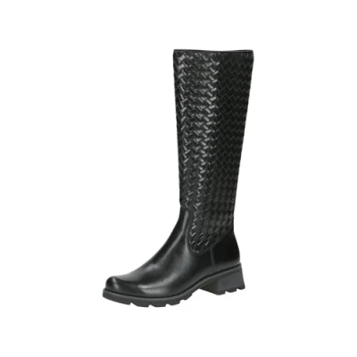 Afbeelding van CAPRICE Dames hoge laarzen met hak kniehoch ritssluiting, zwart (Black Nappa), 37,5 EU, Nappa