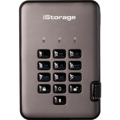 Afbeelding van iStorage diskAshur Pro2 SSD externe harde schijf 4 TB Cijfercode Zwart Grafiet