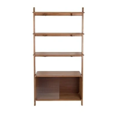 Afbeelding van Zuiver Rise Kast/ Stellingkast Hout Walnoot Bruin