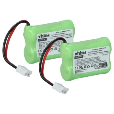 Afbeelding van vhbw 2 x reservebatterijen voor SL30013 telefoon, vast, draadloos (400 mAh, 2,4 V, NiMH)