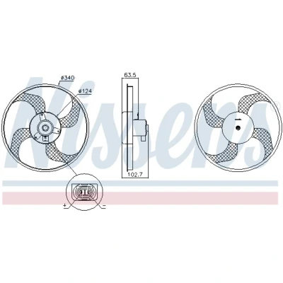Afbeelding van Nissens Ventilatorwiel motorkoeling 85928