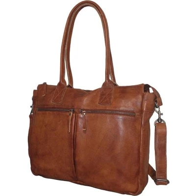 Afbeelding van Bear Design Callisto Pelle Binni Laptopschoudertas cognac Damestas
