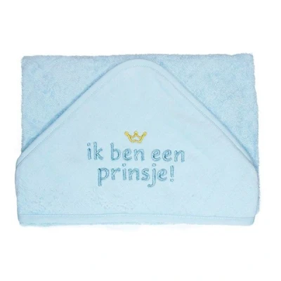 Afbeelding van Petit Villain Badcape Ik Ben Een Prinsje Blauw