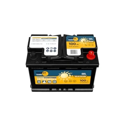 Afbeelding van 12 V 100 Ah gel accu op zonne energie, V, mobiele en stationaire lange levensduur, gelaccu beschermd tegen trillingen stoten