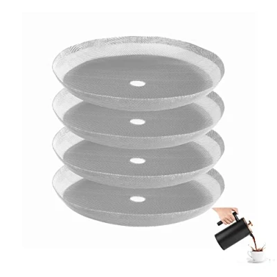 Afbeelding van Set van 4 reservefilters Voor cafetière 350 ml Roestvrij staal French Press koffiezetapparaat 0,35 l 2 kopjes