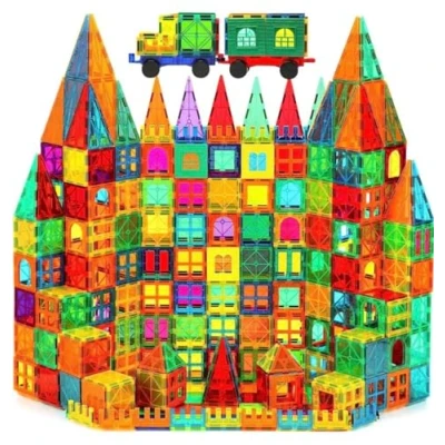 Afbeelding van Wonder Toys Klassieke magnetische blokken, origineel magnetisch constructiespeelgoed voor jongens en meisjes van 3/4/5/6 jaar, 100 stuks