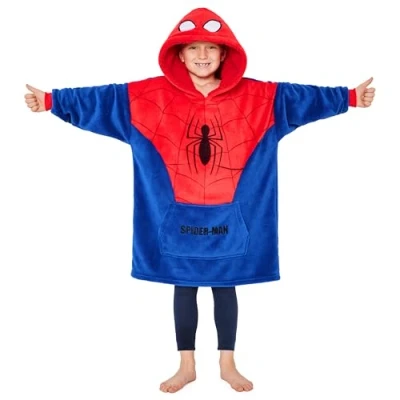 Afbeelding van Marvel Spiderman geruite trui voor kinderen, jongens, sweatshirt, oversized, fleece, eenheidsmaat, Rood/Blauw