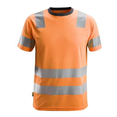 Afbeelding van Dames Stretch T Shirt, High Vis Oranje Staalgrijs (5558), 007