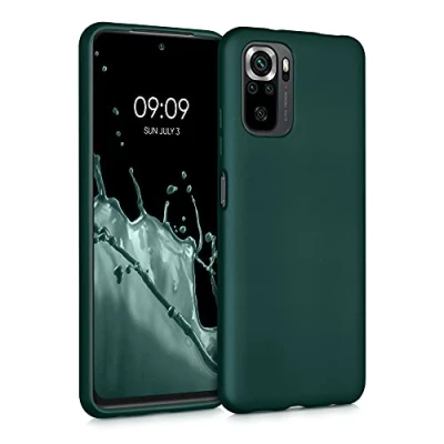 Afbeelding van kwmobile telefoonhoesje geschikt voor Xiaomi Redmi Note 10 / 10S Hoesje smartphone Back cover in metallic petrol