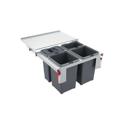Afbeelding van FRANKE 121.0200.676 Poubelle de tri des déchets, Gris, 40L