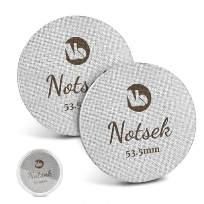 Afbeelding van Puck Screen 2 stuks espressozeef, 54 mm dik, 1 mm/1,7 voor filterhouder, 150 μm, 316 roestvrij staal, display, met acryl opbergdoos, filterhouder