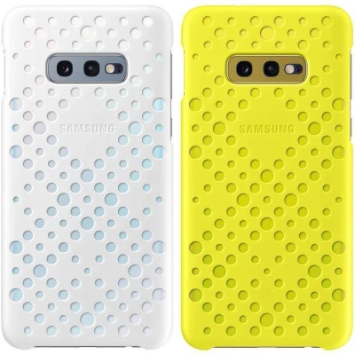 Afbeelding van Samsung Pattern cover wit/geel voor Galaxy S10e