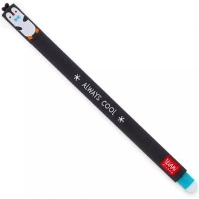 Afbeelding van Legami Uitwisbare Pen Penguin Inktkleur Zwart Navulbaar Back to School