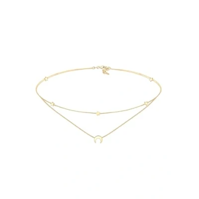 Afbeelding van Elli Choker Astro Layer LOOK Ketting goldcoloured, Dames, Maat: 36, Gold coloured