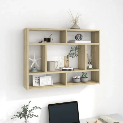Afbeelding van Wandschap 75x16x55 cm spaanplaat sonoma eikenkleurig