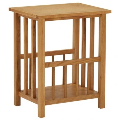Afbeelding van Bijzettafel 45x35x55 cm massief eikenhout