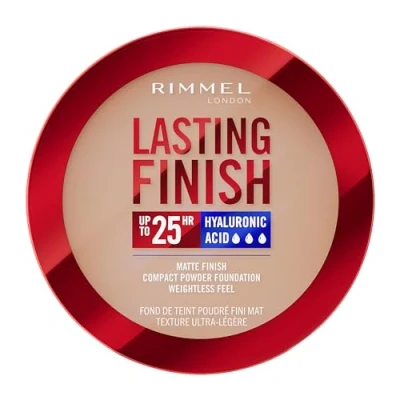 Afbeelding van Rimmel London, Lasting Finish, 005 Ivory, compacte foundation, Finish Soft Focus, matte afwerking, volledige dekking, SPF20, veganistische formule, 7 g