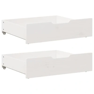 Afbeelding van vidaXL Bedlades 2 st 75x55x16 cm massief grenenhout wit
