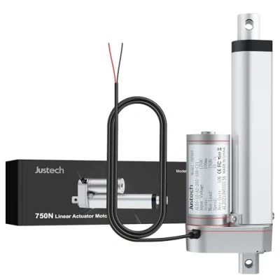 Afbeelding van Justech lineaire motor, poortaandrijving, 12 V DC 750 N, 100 mm, techniek, gelijkstroommotor, elektromotor, elektrische cilinder, duwstangmotor voor auto&#039;s,