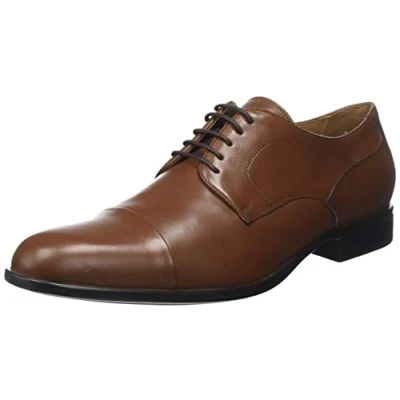 Afbeelding van Geox Iacopo Veterschoenen, Heren, Maat: 44, Cognac Leer
