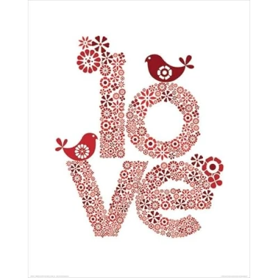 Afbeelding van Kunstdruk Valentina Ramos Red Love 40x50cm