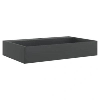 Afbeelding van vidaXL Wastafel 60x38x11 cm gegoten mineraal/marmer matzwart