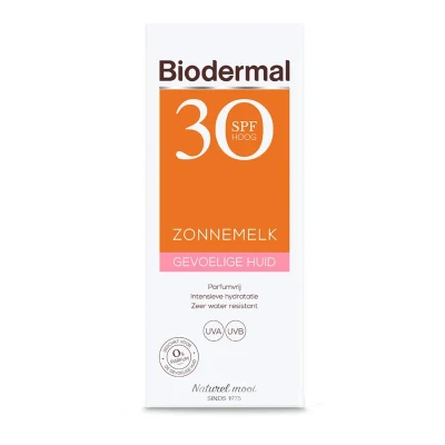 Afbeelding van 2x Biodermal Zonnemelk Gevoelige Huid SPF 30 200 ml