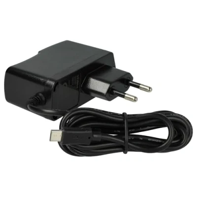 Afbeelding van vhbw Micro USB oplader 2.0A/5V compatibel met Philips Avent SCD845/26, SCD843/26, SCD841/26, SCD860 uGrow, SCD843/01 babyfoon, zwart