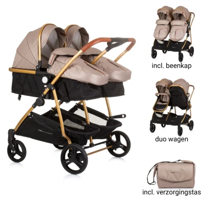 Afbeelding van Chipolino Duo Kinderwagen Smart Golden Beige