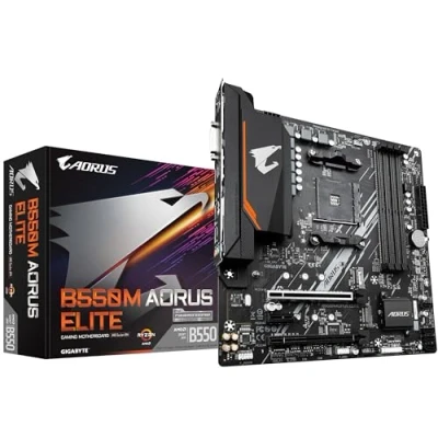 Afbeelding van Gigabyte B550M AORUS ELITE Moederbord Socket AMD AM4 Vormfactor Micro ATX chipset AMD® B550